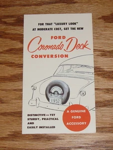 1952 Ford Coronado Deck Umbau Zubehör Verkaufsprospekt 52 - Bild 1 von 1