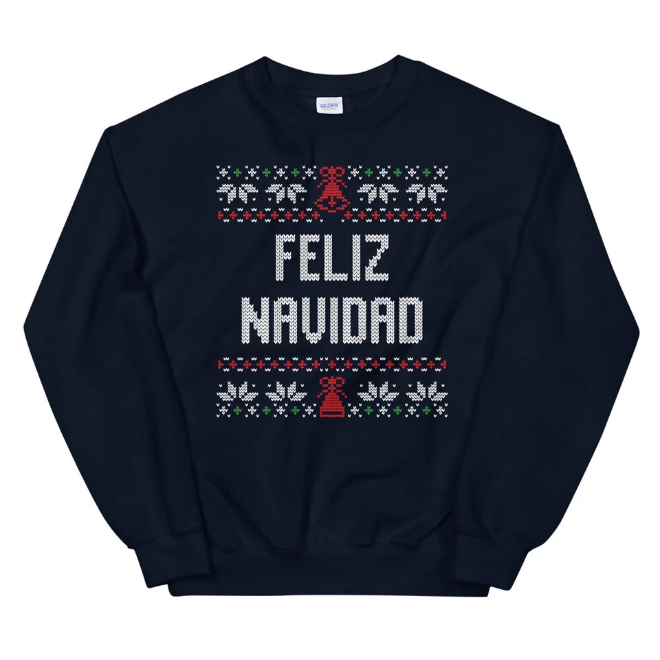 Feliz Navidad México Feo Navidad Estilo Invierno Vacaciones Fiesta Unisex Sudadera Foto 1 de 1