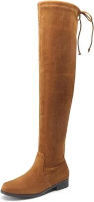 Women's Over The Knee Boots Low Block Long Stretch Sexy Thigh High Boots 6-11 - Image 1 of 4