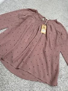 Fat Face Rochelle Lunar Star Print Pink Tunic Top Blouse Size 12 BNWT - Picture 1 of 8