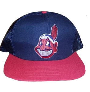 Cleveland Indians hat 80s vintage MLB snapback RARE cap Tribe w/ gray underbill - Picture 1 of 5