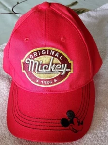 Disney Original Since 1928 Mickey Mouse bestickte Baseballmütze Erwachsene Mütze. Rot - Bild 1 von 7