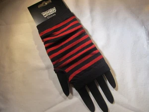 Black Red Stripped Fingerless Womens Gloves - Picture 1 of 1