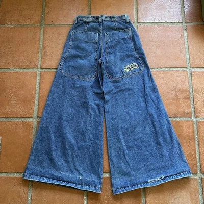 Vintage Jnco Jeans Breakdown Girlie Stuff Wide Leg Flare Baggy 28”x31” - Image 1 of 4