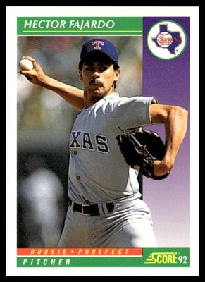 1992 Score Hector Fajardo Rookie Texas Rangers #842 - Image 1 of 2