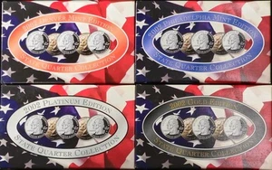 State Quarter Set 2002 Platinum, Gold, Denver, and Philadelphia Mints. Boxes/COA - Picture 1 of 4