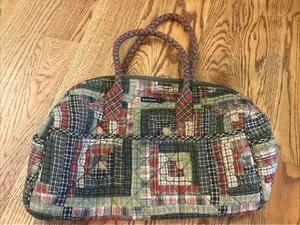 Bella Taylor Zippered Shoulder Bag / Duffle Patchwork Quilted Farmhouse Pockets - Picture 1 of 11