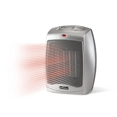 1500 W 9,2 pulgadas Termostato ajustable calentador de espacio de cerámica eléctrico gris de mesa Foto 1 de 4