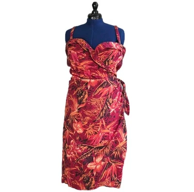 Vestido de pareo retro pinup tiki hawaiano tropical talla grande Deadly Dames 4X Foto 1 de 4