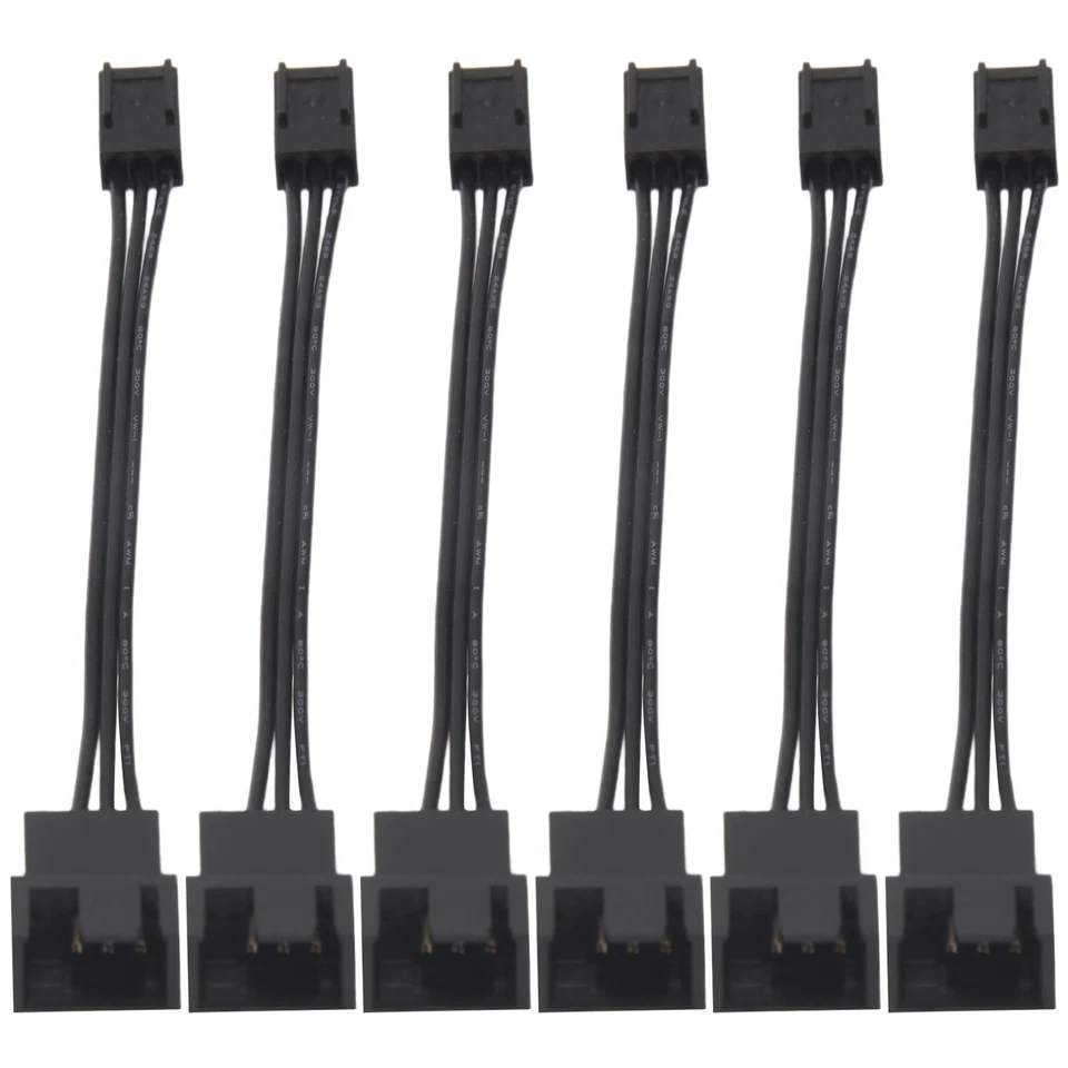 Câble Adaptateur de Ventilateur Standard 6 PièCes SéRies 4Pin PWM à 3Pin M8K5 - Photo 1/4