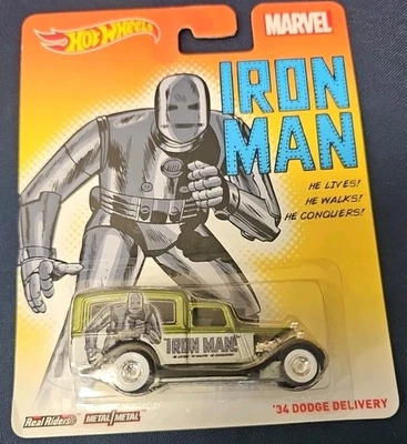 2014 Hot Wheels Iron Man '34 Dodge Delivery Real / Riders New  - Image 1 of 4