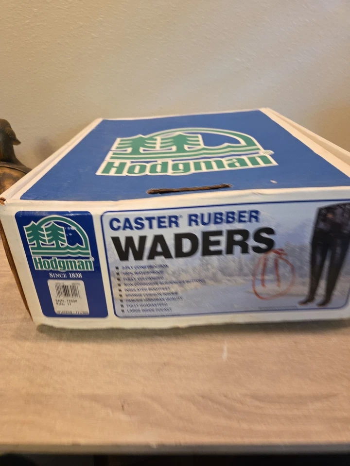 Hodgman Caster Rubber Wadders Brown Fishing  Men's Sz 11 Style # 13930 - Image 1 of 4
