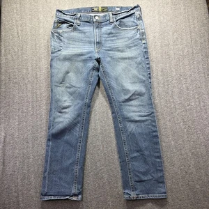 Ariat Jeans Mens 40x30 Blue Rebar M5 Straight Leg Workwear Stretch Denim - Picture 1 of 14