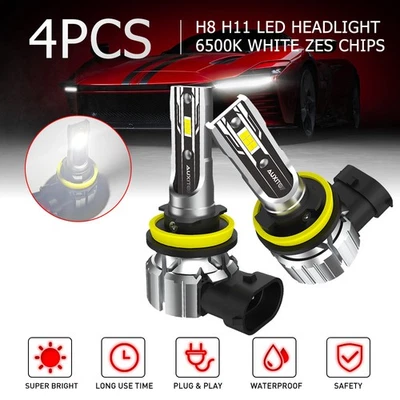 Faro antiniebla LED haz alto bajo X4 para Volvo S80 AUXITO CANBUS H11 H8 H9 Foto 1 de 4