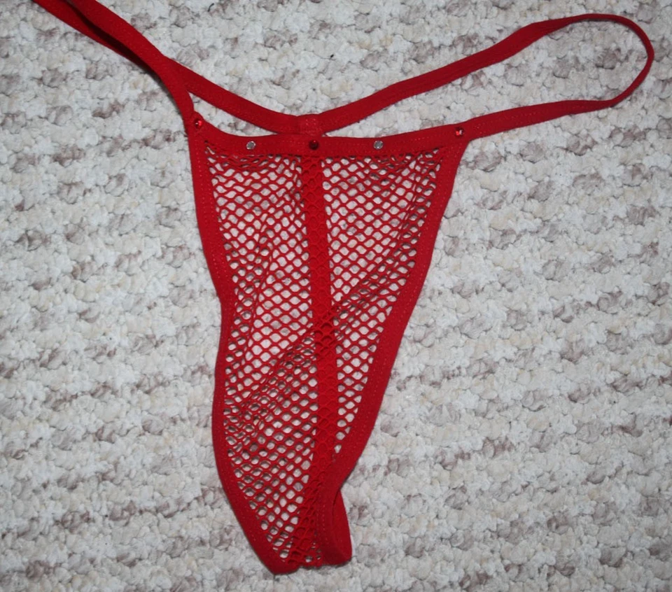 Knapper Slip Netz String Tanga Gr S rot NEU  transparent - Bild 1 von 1
