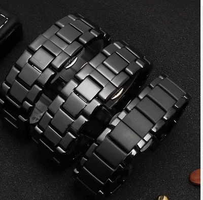 Correa de cerámica curvada 22/24 mm apta para correa de reloj Armani AR1451/1452 AR1400 AR1410 Foto 1 de 4