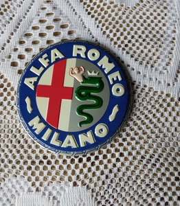 1950s General Mills Cereal Car Emblem Badge Metal Alfa Romeo Milano 3-3/8 in. - Picture 1 of 4
