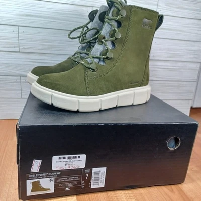Botas Sorel Explorer III Joan para mujer talla 7 impermeables aisladas invierno gamuza Foto 1 de 4