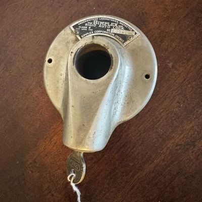 Simplex Rigid Auto Lock & Key, Vintage - Chicago, Illinois - Deter Auto Theft - Image 1 of 4