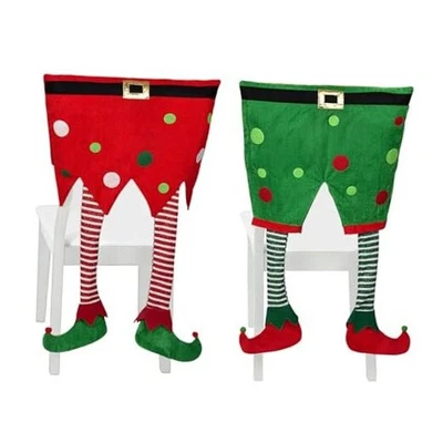 Упаковка Рождественские Чехлы на Ножки Стула ELf Оригинальные Чехлы на Рождественские Стулья 2 - Изображение 1 из 4
