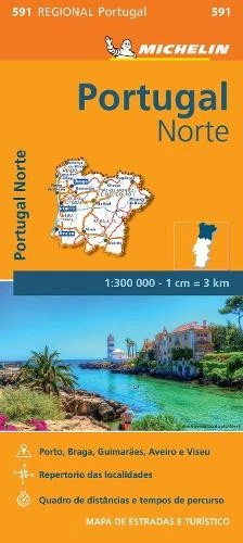 Michelin Portugal Norte - Michelin Regional Map 591 (Map) - Imagen 1 de 1