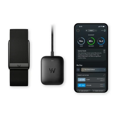 WHOOP 5.0 (Brand New) – ONYX SUPERKNIT Strap Fitness & Health Tracker FULL SET - Bild 1 von 2