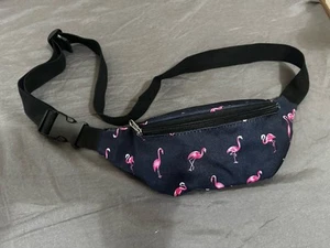Marsupio fenicottero rosa borsetta borsa tracolla blu orchidea viola Secondhand - Imagen 1 de 6