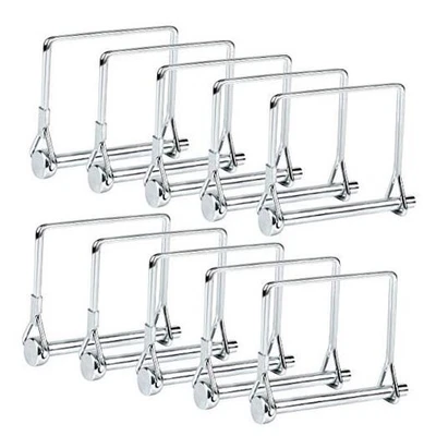  Pasador de bloqueo de eje de pasador de toma de fuerza cuadrado de 10 piezas pasador de enganche de 1/4 pasador de bloqueo de alambre  Foto 1 de 4