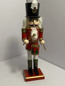 Clever Creations Red Drummer Traditional Wooden Nutcracker - Picture 1 of 7