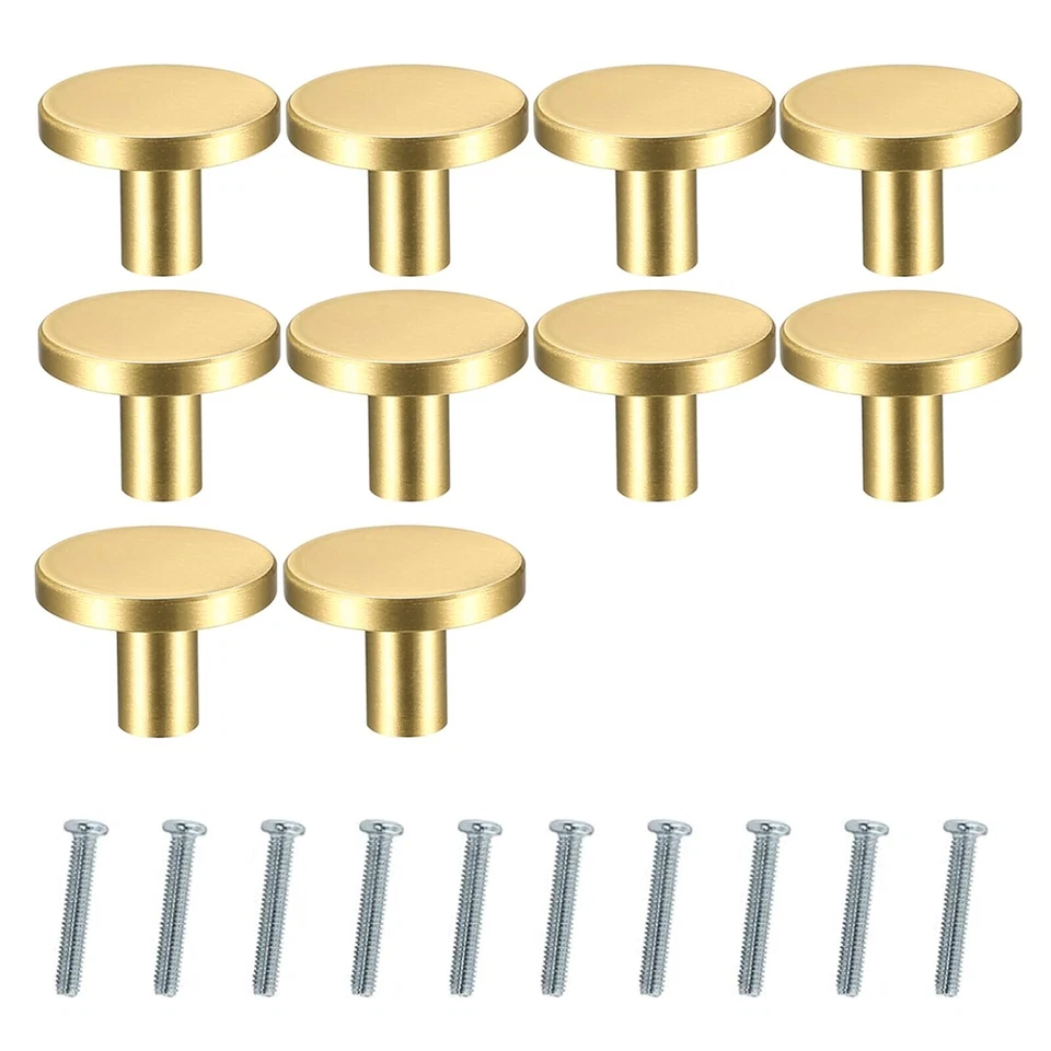 10Pcs Solid Door Knobs Cabinet Handles Cupboard Drawer Furniture Kitchen DIY UK - Image 1 of 1