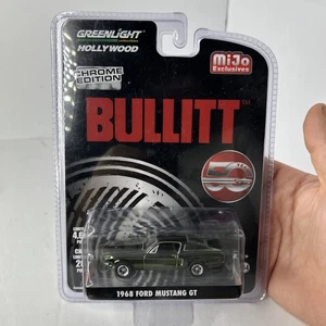 Greenlight MiJo Bullitt 1968 MUSTANG GT STEVE MCQUEEN 1:64 Chrome Edition - Picture 1 of 6