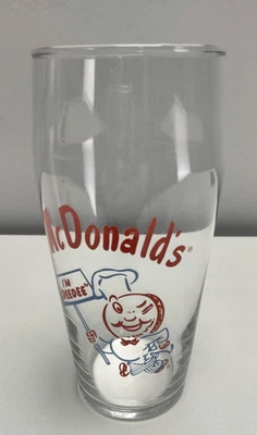 Vintage McDonald's Speedee Promotional Glass 1970s Cassini-Style Tumbler Rare - Image 1 of 4