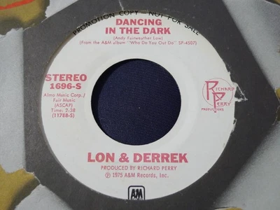 DEMO PROMO-LON & DERREK-DANCING IN THE DARK-A&M - Image 1 of 2