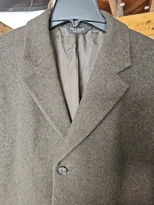 JoS A. Bank Brown 100% Wool 3 Button Suitcoat 15" Slit 42R Flannel-Lined Pockets - Image 1 of 4