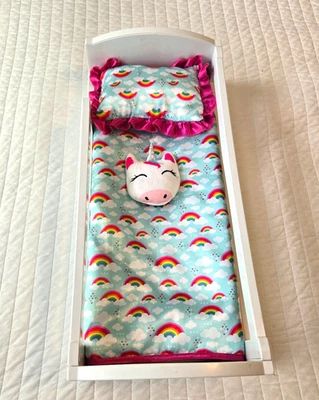 "Juego de cama y cama para muñecas de 18"" My Life As Loft cama colchón edredón almohada cama" Foto 1 de 4