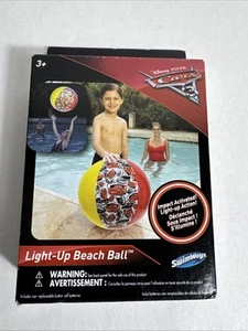 New Light-Up Beach Ball  Disney Pixar Cars Impact Activated by SwimWays - Picture 1 of 2