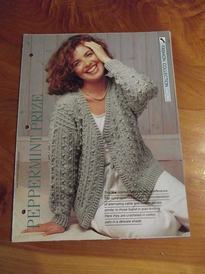 CROCHET PATTERN PEPPERMINT PRIZE FASHION COLLECTION CREATIVE NEEDLES *GREAT* - Image 1 of 1