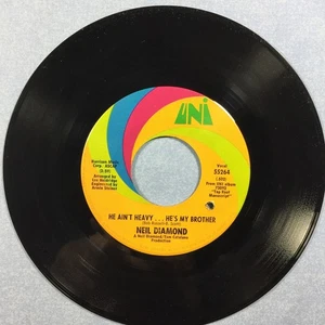 NEIL DIAMOND: He Ain’t Heavy… He’s My Brother / Free Life 7” 45 UNI Unplayed NM - Picture 1 of 2