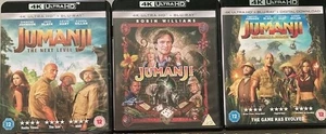 Jumanji & Welcome To The Jungle & Next Level (4K Ultra HD + Blu Ray Trilogy) - Picture 1 of 1