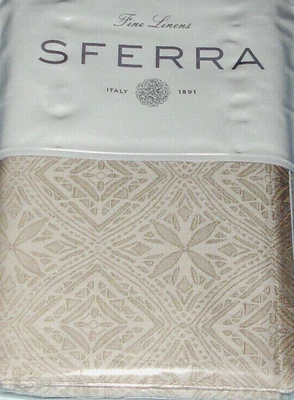 Sferra Piastrelle Estándar Sham Algodón Satén Natural Medalla Jacquard Nuevo Foto 1 de 4