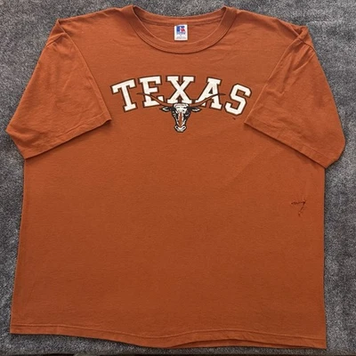 Vintage 90s Russell Athletic Single Stitch T Shirt XL Texas Longhorns Football - Image 1 of 4