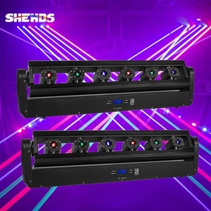 SHEHDS 2PCS 6 Eyes RGB-RGB Beam Laser Moving Head Light Club Disco Stage Wedding - Picture 1 of 19