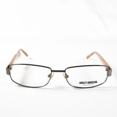 Nuevos marcos de gafas Harley Davidson HD360 marrón metal cuadrado 53-16-135 Foto 1 de 4
