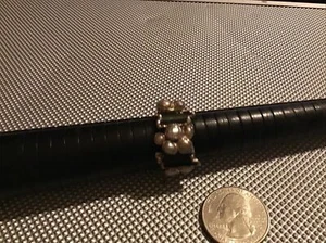 DESIGNER C R Design PEARL STERLING SILVER ORNATE RING SIZE 11 - Picture 1 of 10