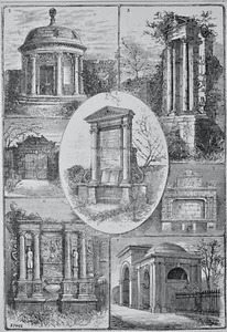 Edinburgh TOMBS IN GREYFRIARS CHURCHYARD Original Victorian Print c1881 - Picture 1 of 2