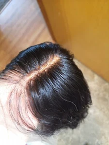  13X6 High Quality Sexy 25'' Virgin Human Hair Front Lace Wig 1B - Picture 1 of 12
