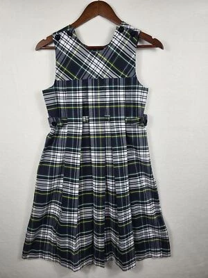 Vestido uniforme jersey a cuadros vintage All-American School Apparel para niñas talla 12 Aca Foto 1 de 4