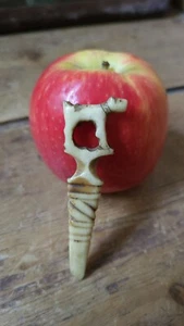 Superb Folk Art Carved Dog Pipe Pick Tamper 18th Century Folk Art - Picture 1 of 17