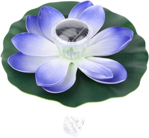 Floating Lotus Light Solar Pool Light with 7 Color Changing LED, Water Proof Gar - Picture 1 of 12