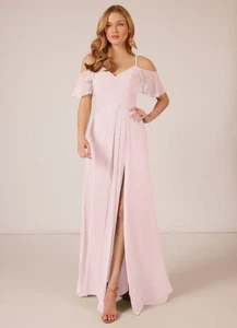 Azazie Dakota Dress in Blushing Pink - Picture 1 of 5